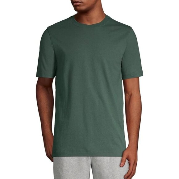 NWOT Lands' End Men's XXL Green Short Sleeve Crewneck T-Shirt 100% Cotton - Picture 1 of 7